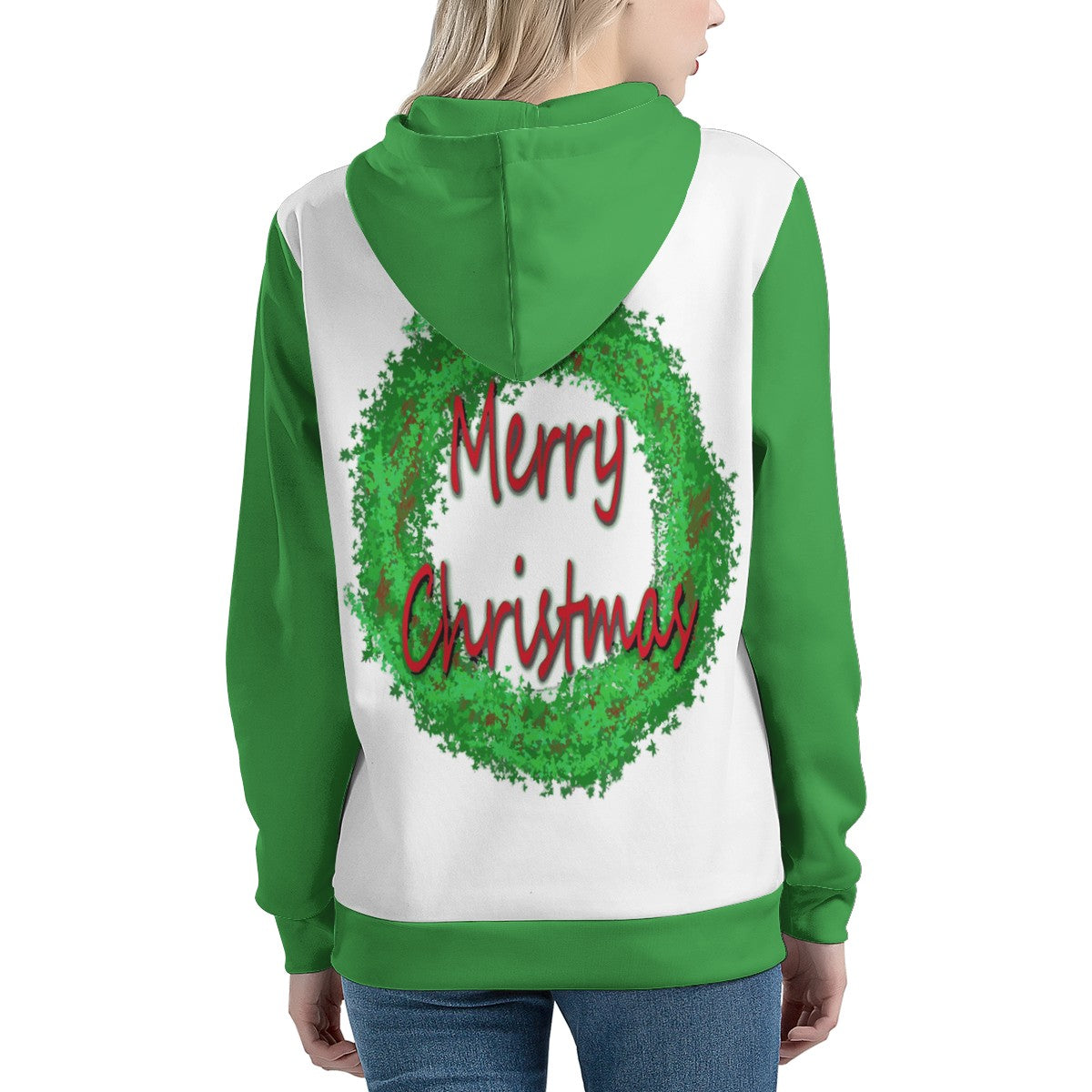 Women's Green Christmas Hoodie with Pockets – Cozy, Soft, and Stylish