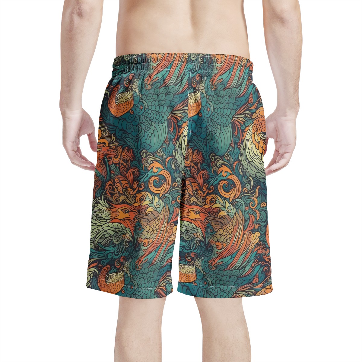 Our Exquisite Dragon and Phoenix Men's All Over Print Board Shorts