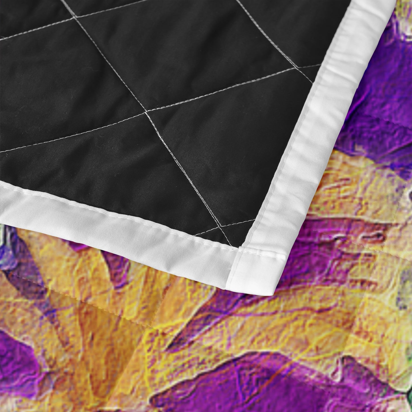 Blue Flag Iris Quilt Bed Set