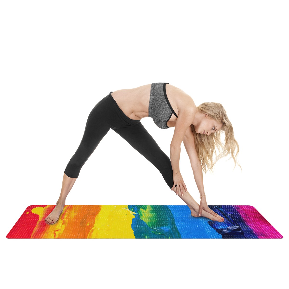 Rainbow Painting Yoga Mat