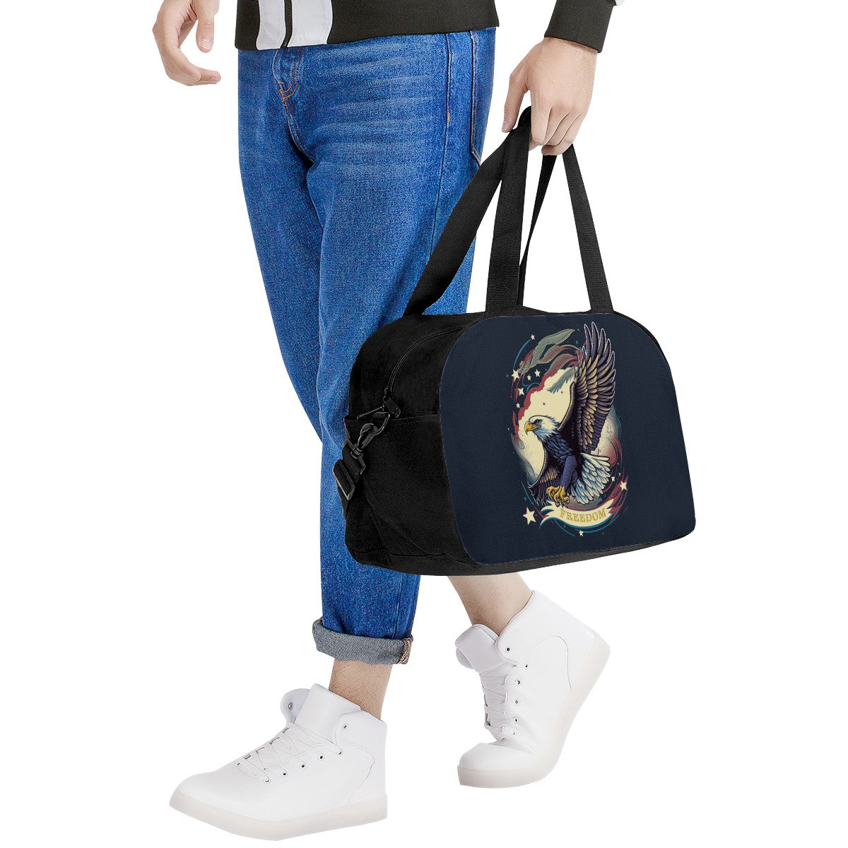 Freedom Flyer: Celebrating the Bald Eagle as a Symbol of Freedom and Strength in the USA Travel Luggage Bag