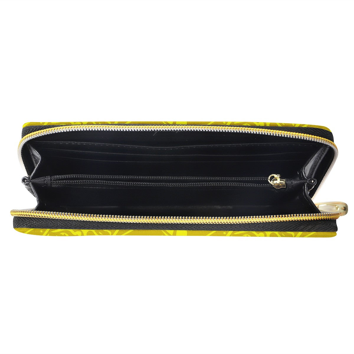 Yellow Fern L Zipper Purse