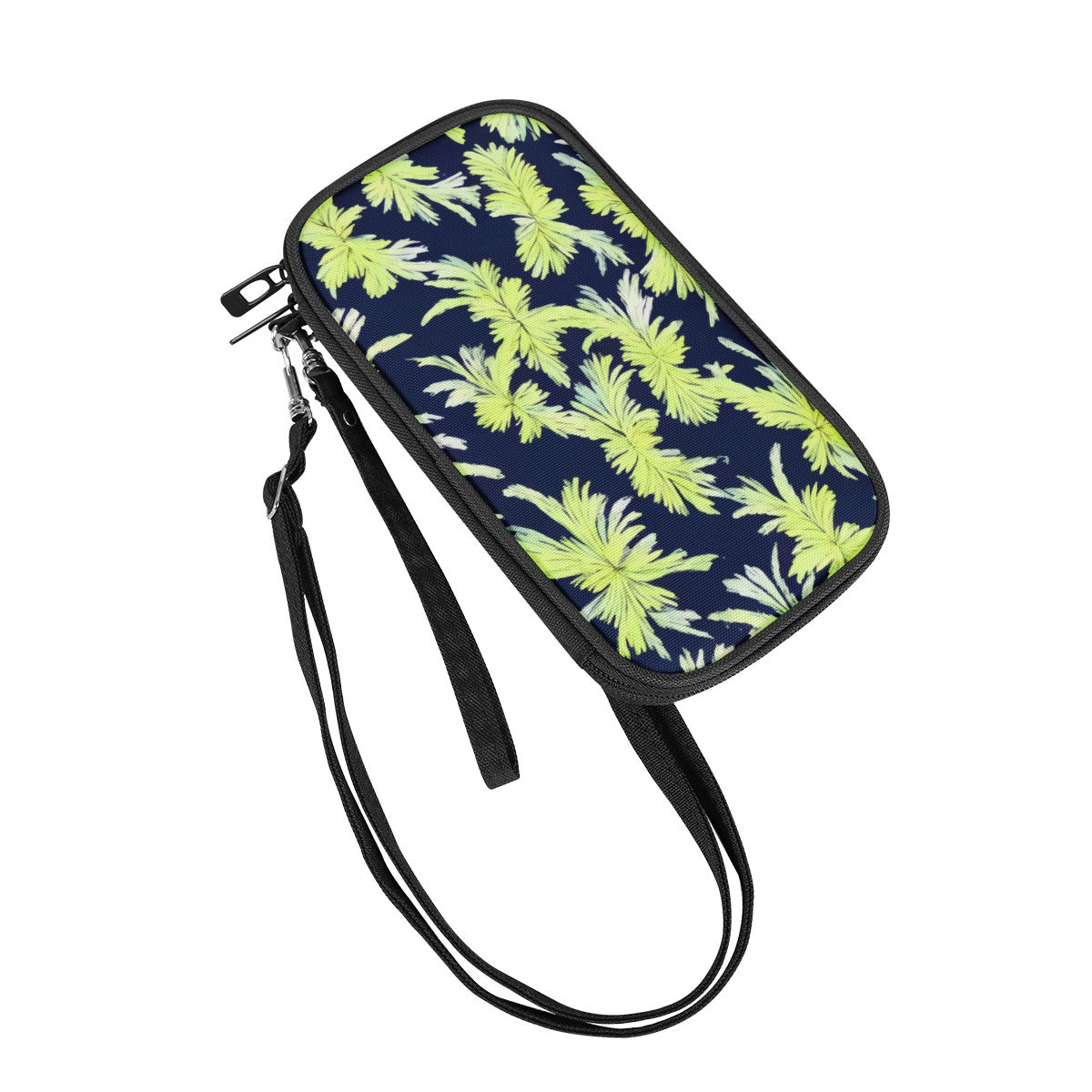 Palm Fronds - Lime Green and Black Passport Wallet