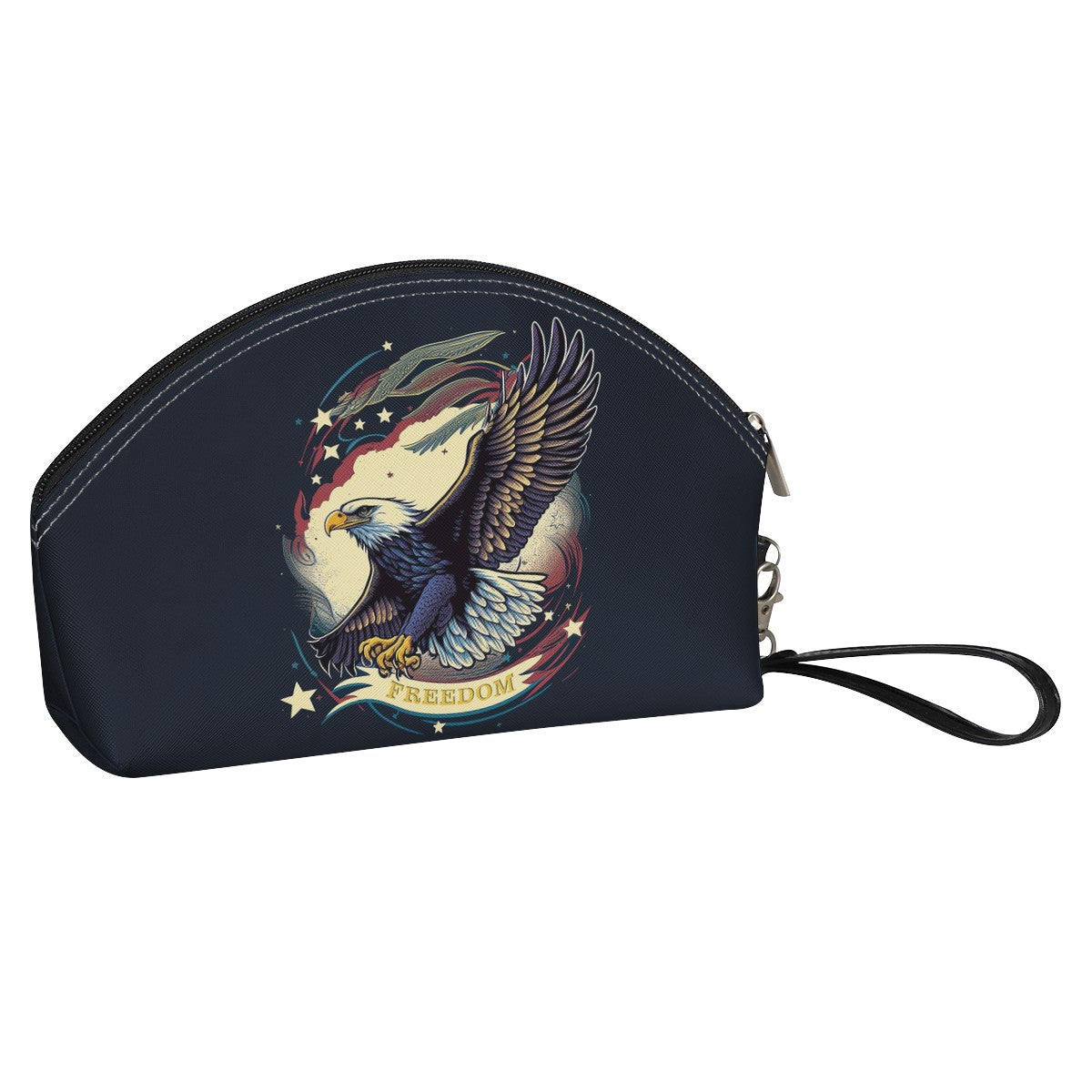 Freedom Flyer: Celebrating the Bald Eagle as a Symbol of Freedom and Strength in the USA Curve Cosmetic Bags
