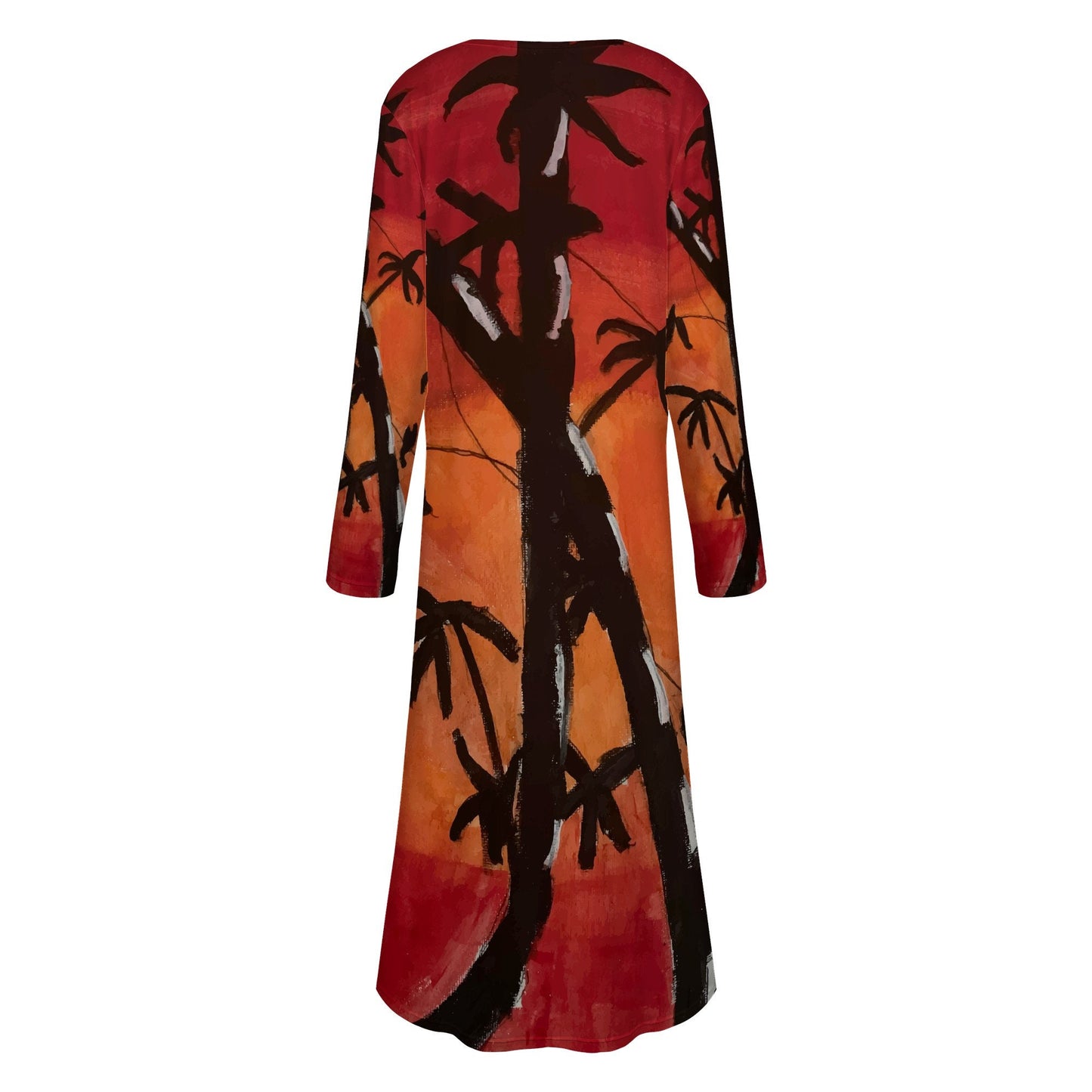 Bamboo at Sunset Women's Casual Long Open Front Cardigan