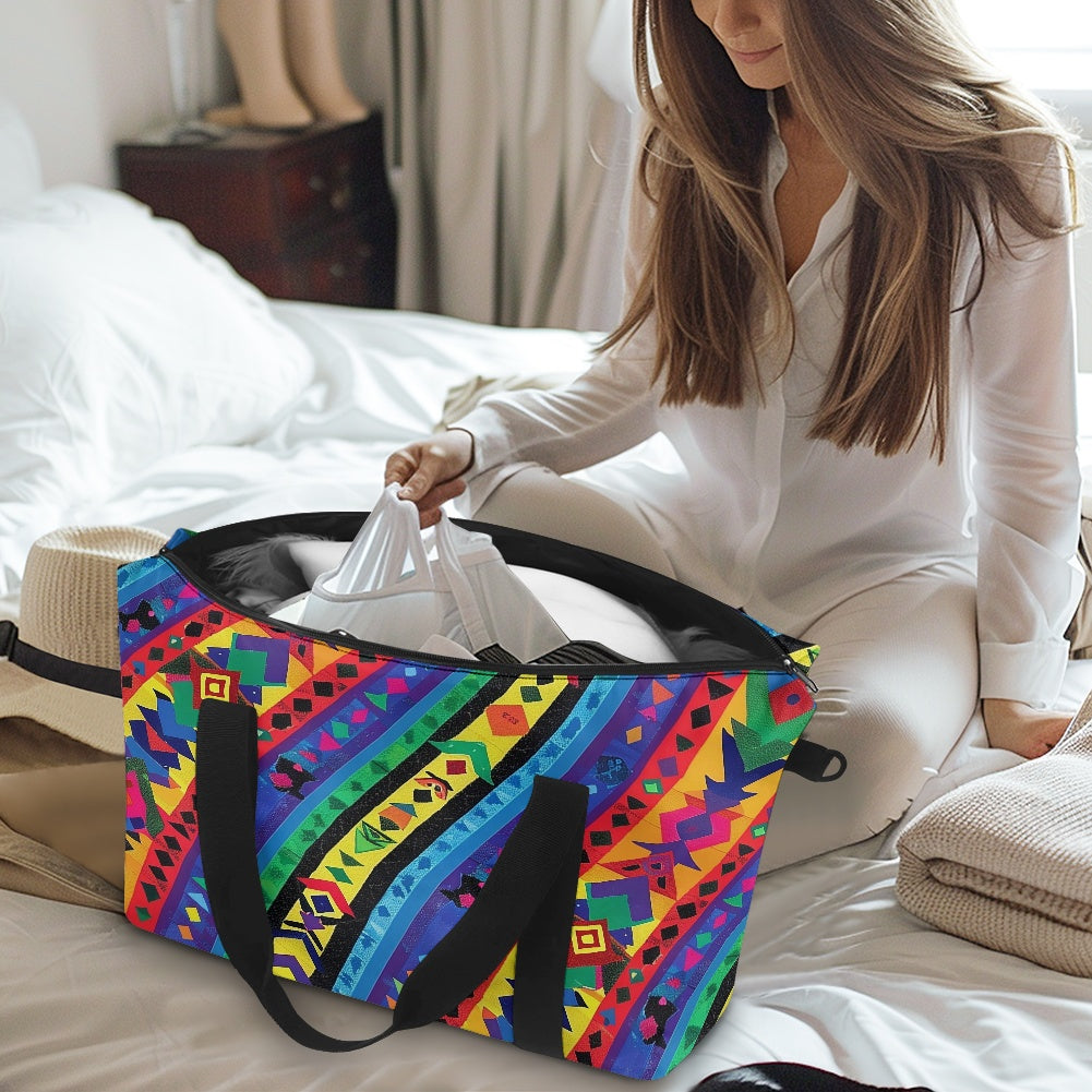 Ethnic Patterns with Rainbow Accents Lightweight luggage