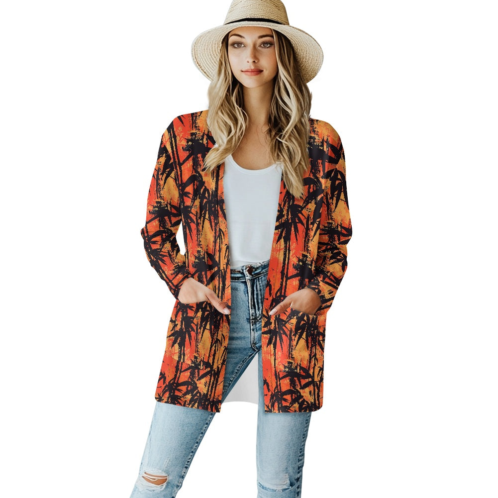 Long-sleeved cardigan jacket