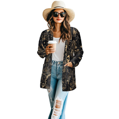 Long-sleeved cardigan jacket white