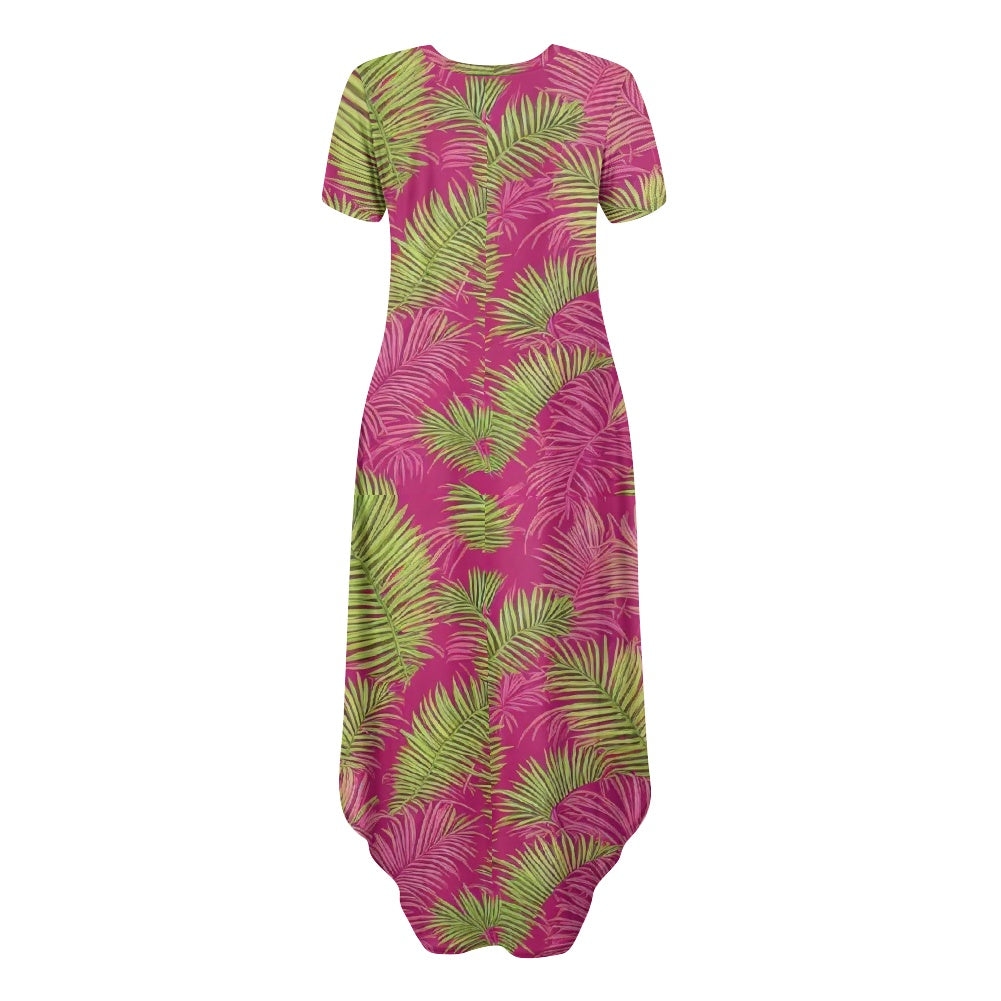 Women's short sleeve plus size dress