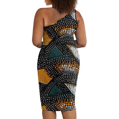 Discover Elegance: Luxtrini's One-Shoulder Slim Dress - Ethnic