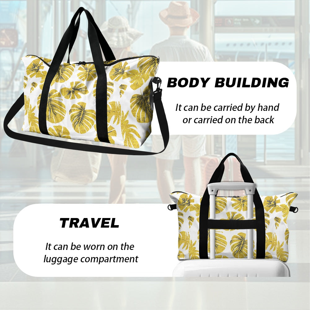 Yellow Monstera Lightweight luggage