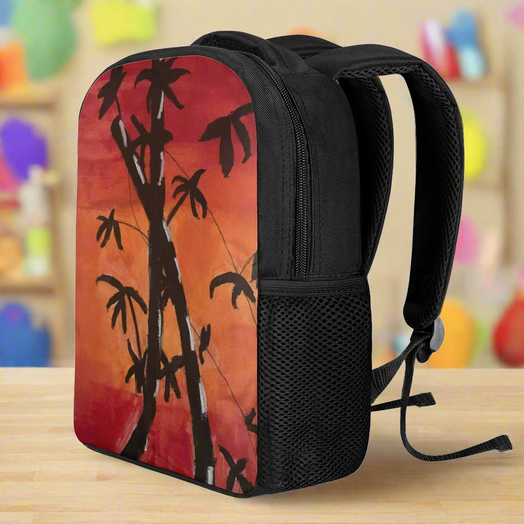 Bamboo at Sunset 12 Inch Toddler Felt Backpack