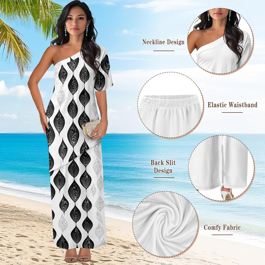 Elegant Off-Shoulder Two-Piece Dress for Women