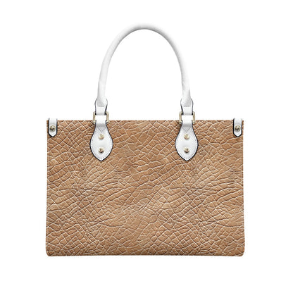 Sahara Grace: Minimalist Tan Women's PU leather twill handbag