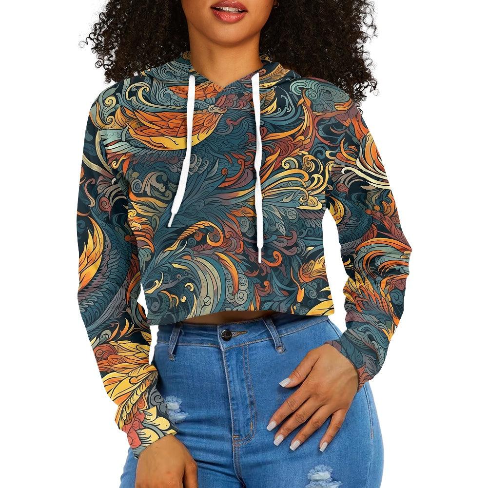 Women's midriff-baring sweatshirt - Chinese