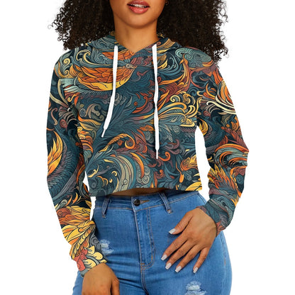 Women's midriff-baring sweatshirt - Chinese