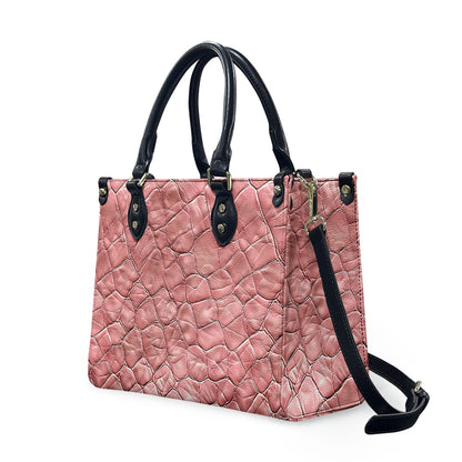 Pink Lambskin print Women's PU leather twill handbag