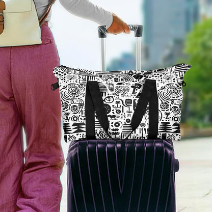 Black and White Ethnic African Lightweight luggage
