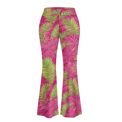🌺 Tropical Radiance Flared Pants – Feel Fierce. Flow Free white