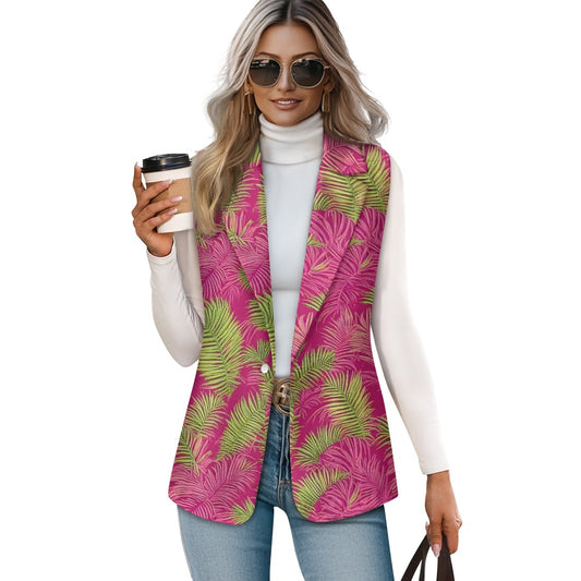 Loose women's suit vest white