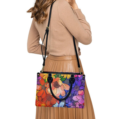 Women's PU leather twill handbag