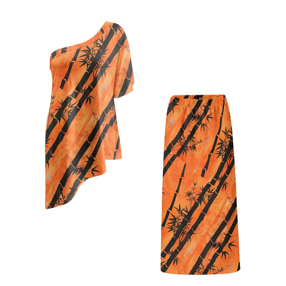 Elegant Off-Shoulder Two-Piece Dress for Women