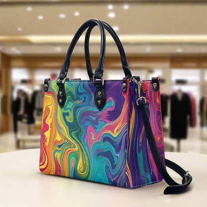 Aurora Elegance: Women’s Vibrant PU Leather Twill Handbag