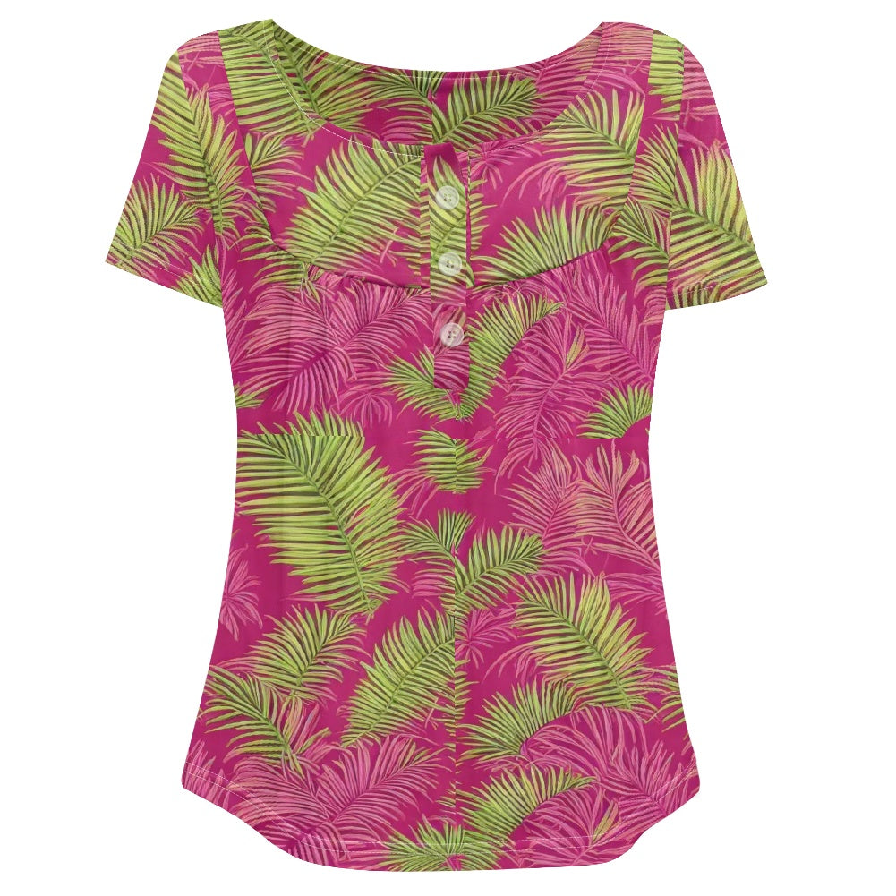 Casual Round Neck Short Sleeve T-shirt