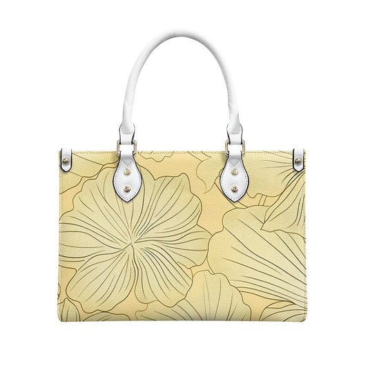 Women's PU leather twill handbag black