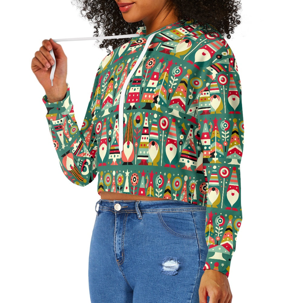 Women's midriff-baring sweatshirt - Xmas