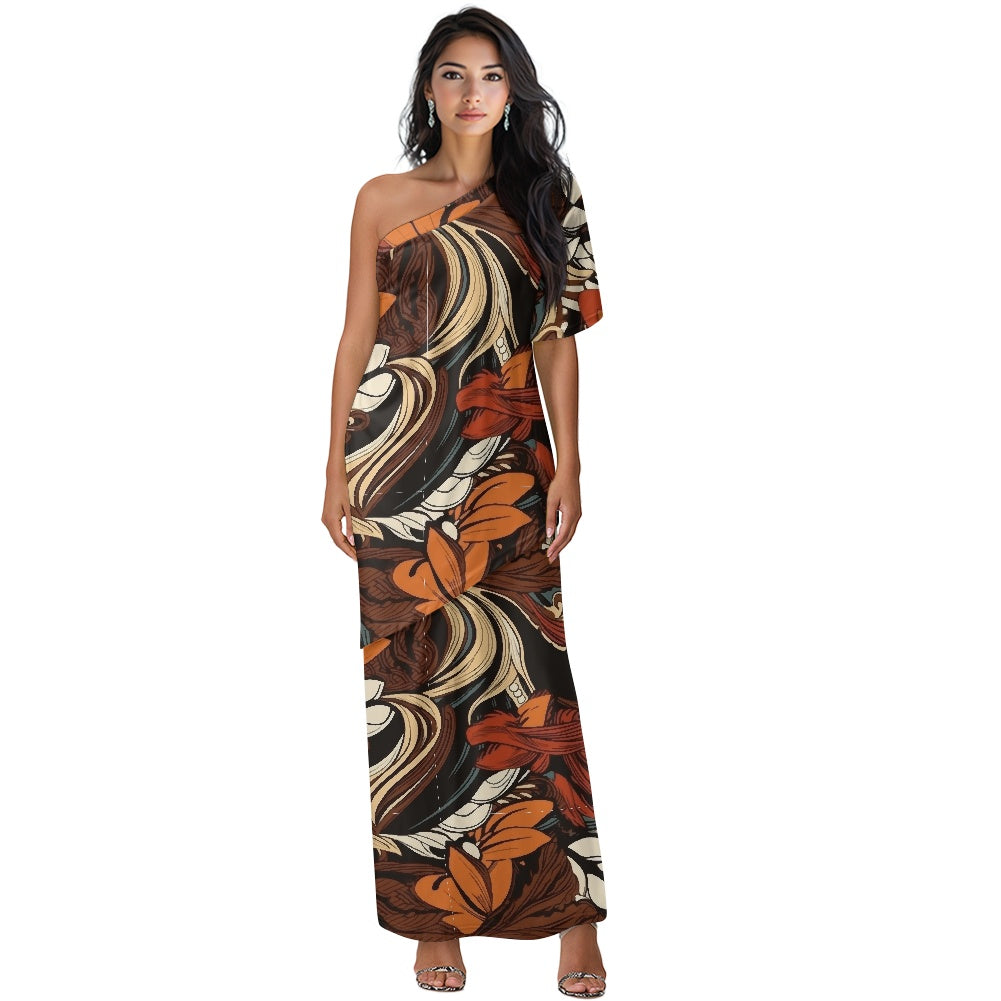 Elegant Off-Shoulder Two-Piece Dress for Women white