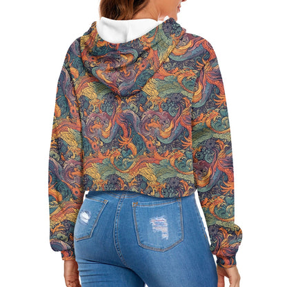 Women's midriff-baring sweatshirt - Chinese