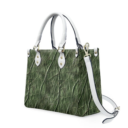 Verdant Harmony: Nature-Inspired with Modern Flair Women's PU Leather Twill Handbag