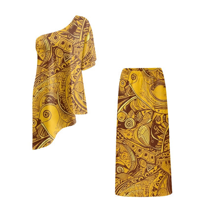 Elegant Off-Shoulder Two-Piece Dress for Women