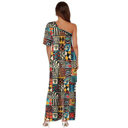 Elegant Off-Shoulder Two-Piece Dress for Women