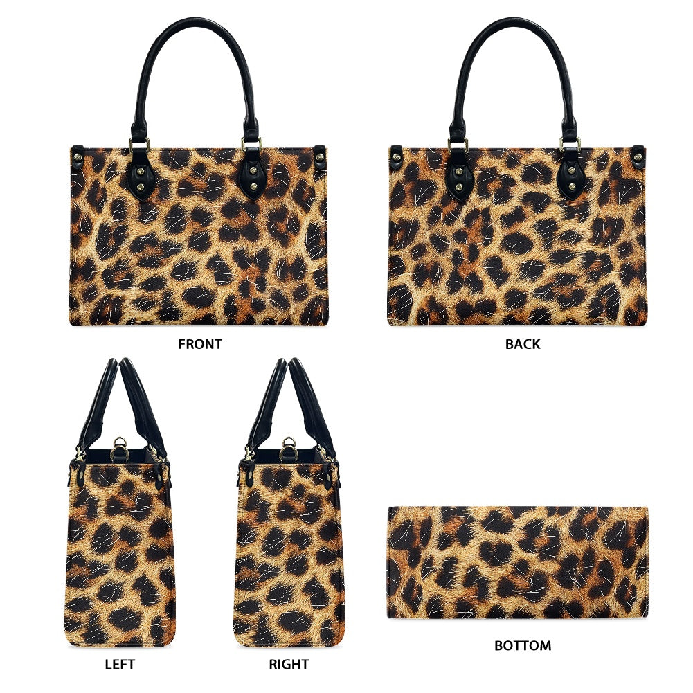 Leopard Pattern for Women's PU leather twill handbag