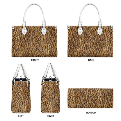 Women's PU leather twill handbag