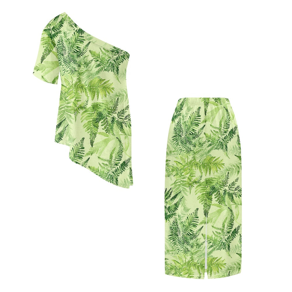 Elegant Off-Shoulder Two-Piece Dress for Women