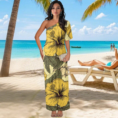 Elegant Off-Shoulder Two-Piece Dress for Women