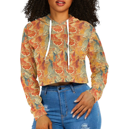 Women's midriff-baring sweatshirt - Chinese