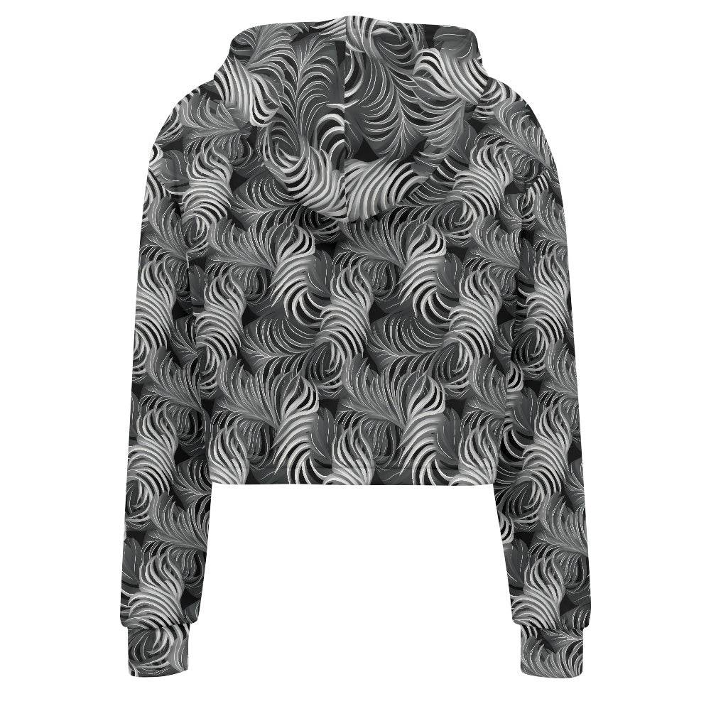 Women's midriff-baring sweatshirt - Tropical