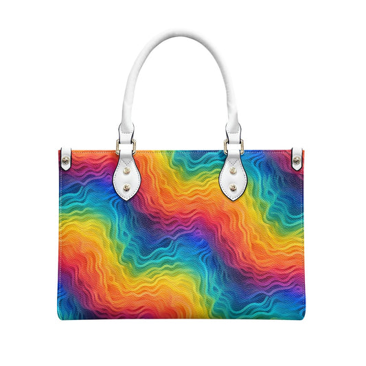 Women's PU leather twill handbag black