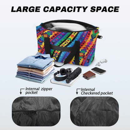 Ethnic Patterns with Rainbow Accents Lightweight luggage