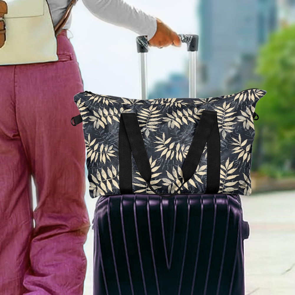 Japanese Shibori dye pattern with delicate leaf outlines Lightweight luggage