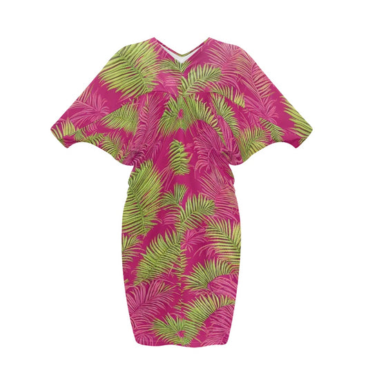 Ladies dolman sleeve bag hip skirt white