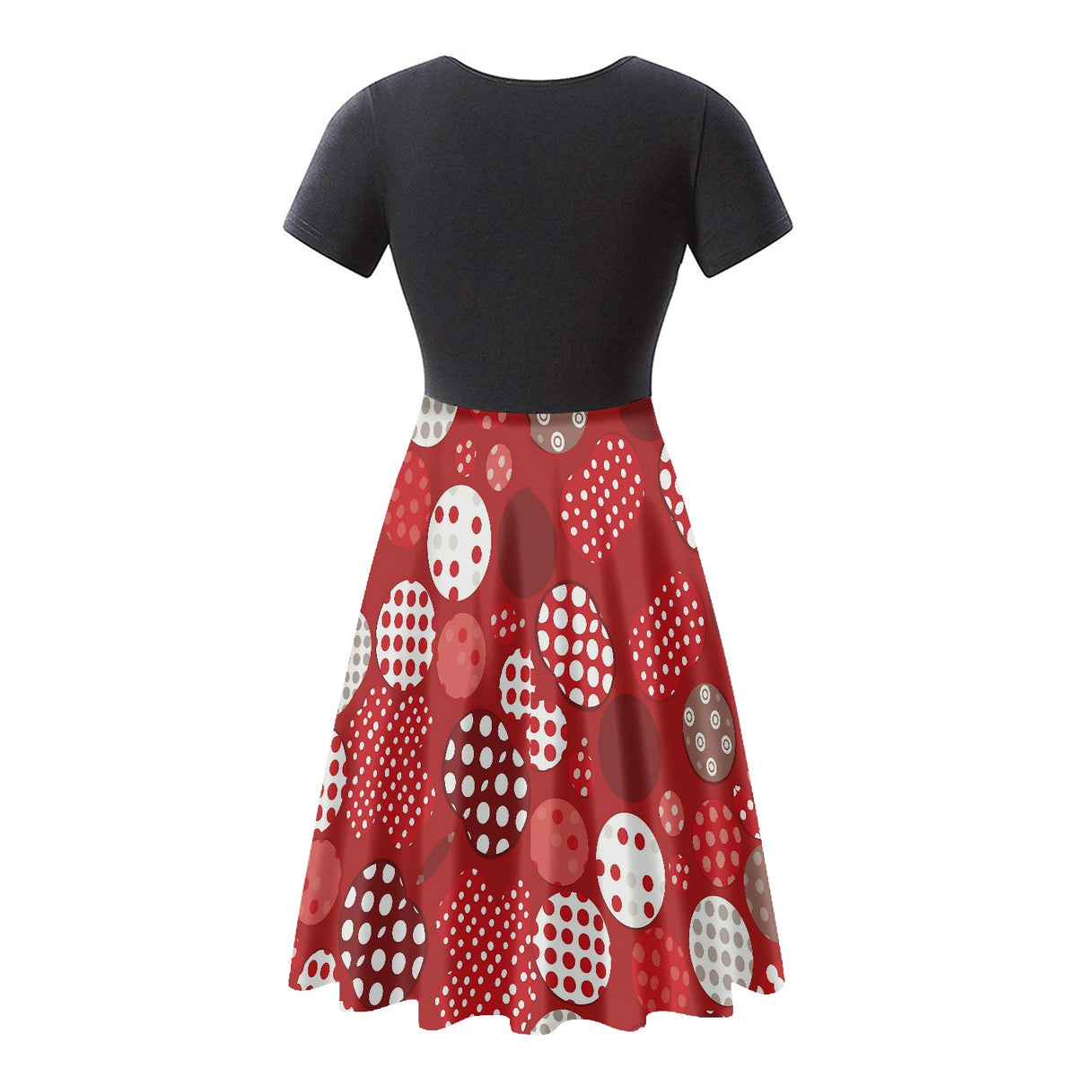 Women short Sleeve Ruffle Dress