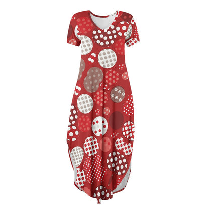 Women's short sleeve plus size dress