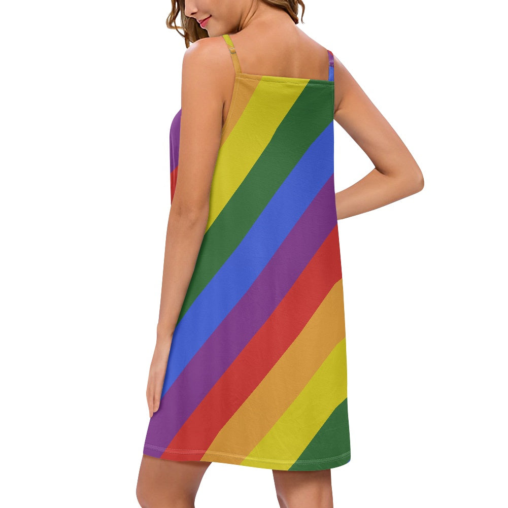 Rainbow Strappy dress