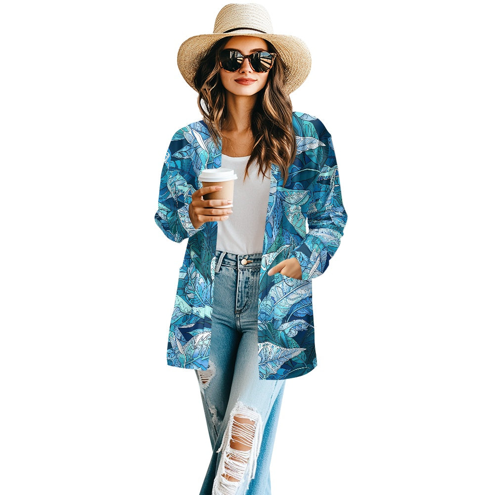 Long-sleeved cardigan jacket white