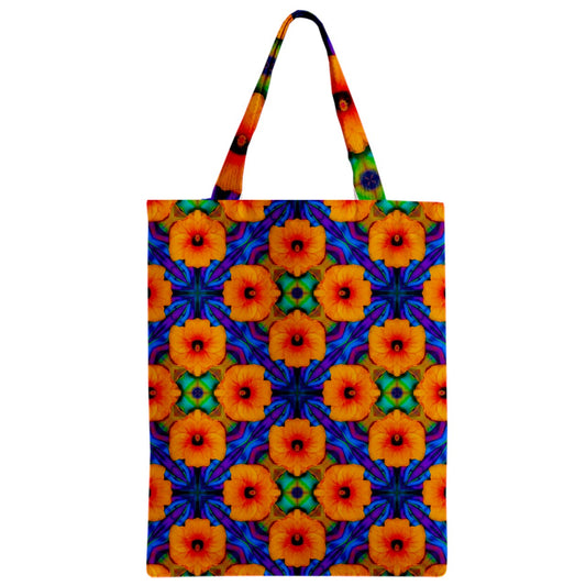 Hibiscus Array Zipper Classic Tote Bag